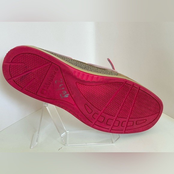 SPERRY Top Siders Angelfish - Tan w/Pink Faux Fur Lined - Women's Size 9.5 - Picture 14 of 14